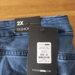 luxe glam high waist skinny jeans